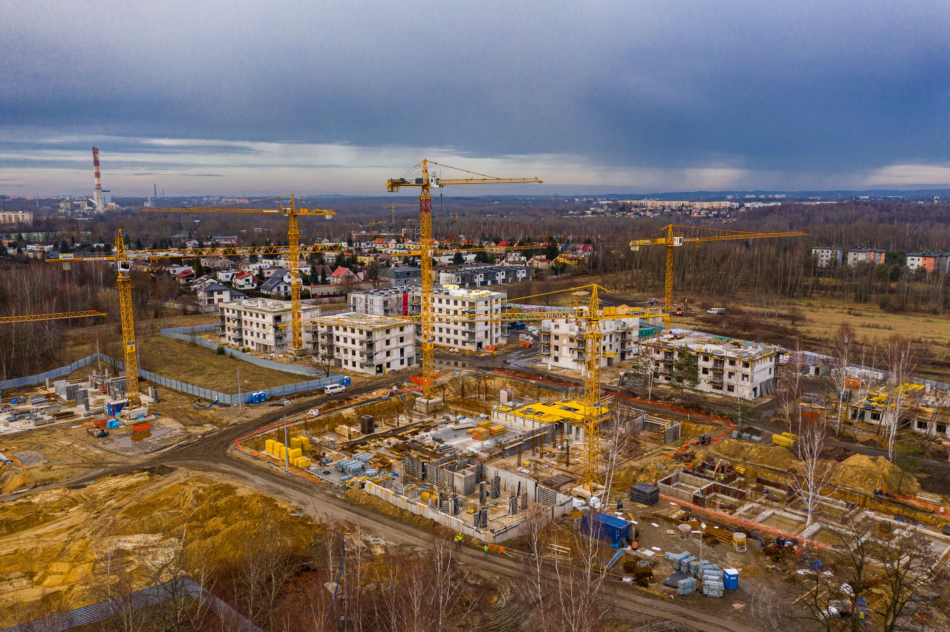 Inwestycja mieszkaniowa przy ul. Korczaka w Katowicach – zaawansowanie prac konstrukcyjnych 45 proc.